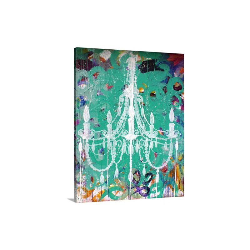 Emerald Chandelier Wall Art - Canvas - Gallery Wrap