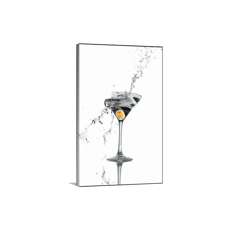 Exploding Martini Glass Wall Art - Canvas - Gallery Wrap