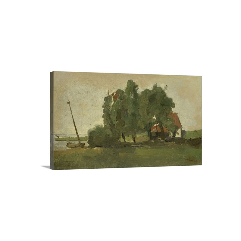 Farmstead By George Hendrik Breitner C 1880 1923 Dutch Oil Painting Wall Art - Canvas - Gallery Wrap