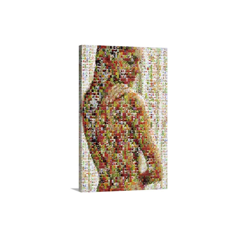 Female Beauty Portrait Made Out Of Healthy Food Wall Art - Canvas - Gallery Wrap