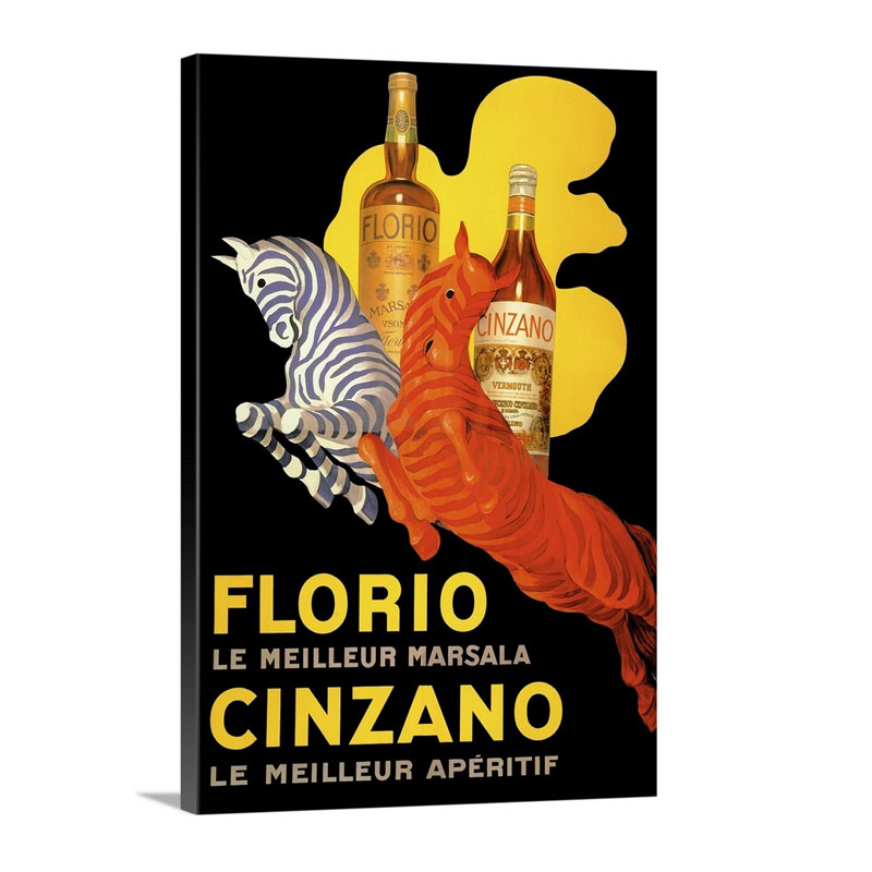 Florio Cinzano Vintage Liquor Advertisement Wall Art - Canvas - Gallery Wrap