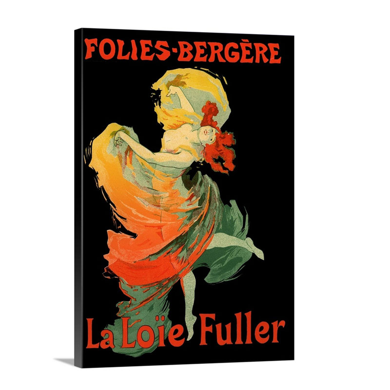 Folies Bergere Vintage Cabaret Advertisement Wall Art - Canvas - Gallery Wrap
