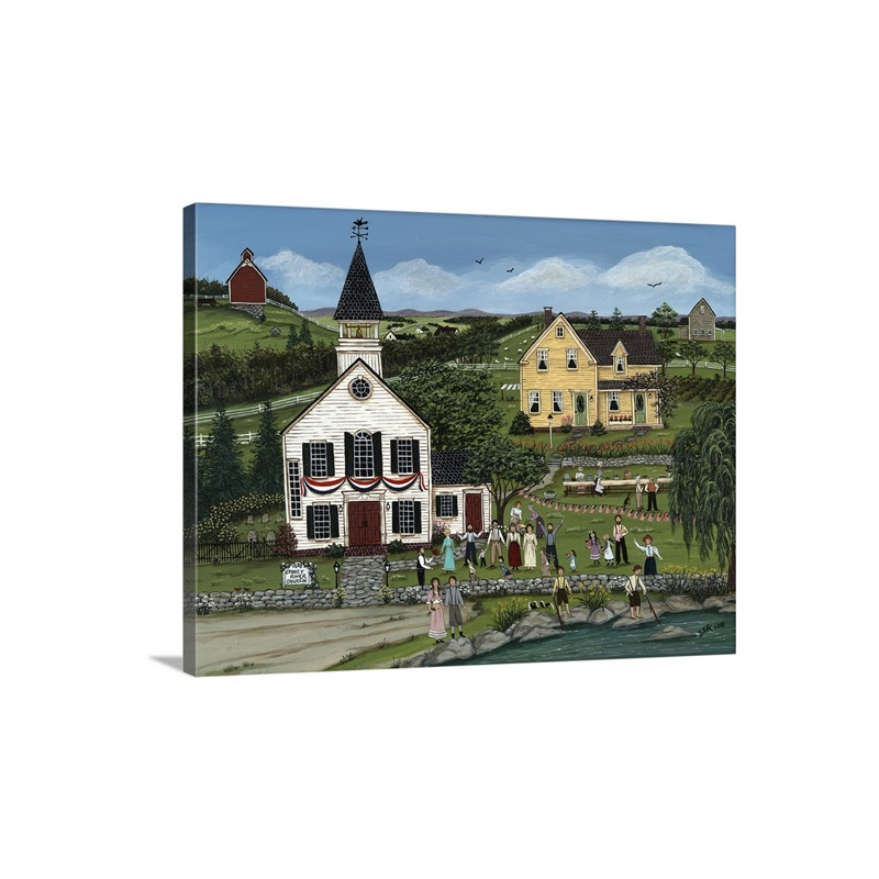 Fourth Of July Sunday School Picnic Wall Art - Canvas - Gallery Wrap