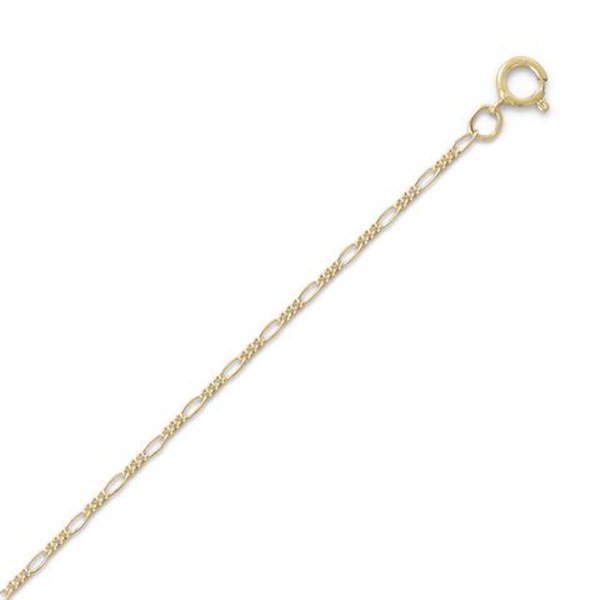 14 - 20 Gold Filled Figaro Chain Necklace - 1.8 mm