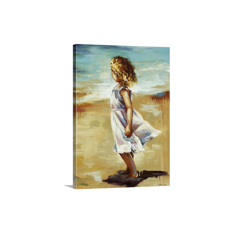 Girl At The Beach Wall Art - Canvas - Gallery Wrap