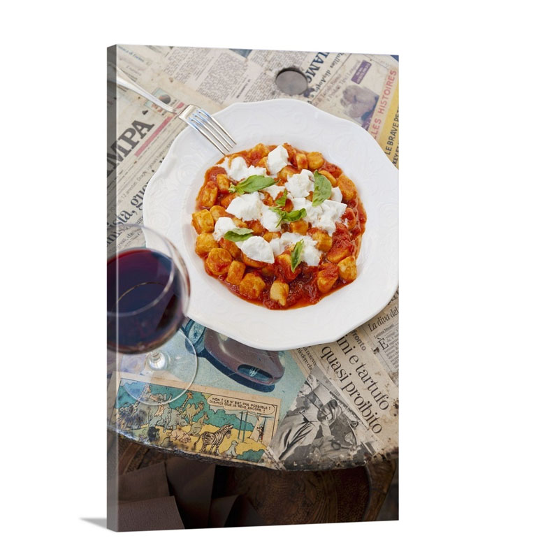 Gnocchi With Tomatoes Mozzarella And Basil Wall Art - Canvas - Gallery Wrap