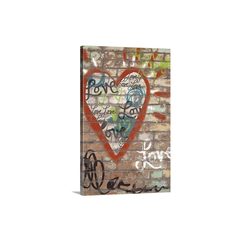 Graffiti Heart Wall Art - Canvas - Gallery Wrap