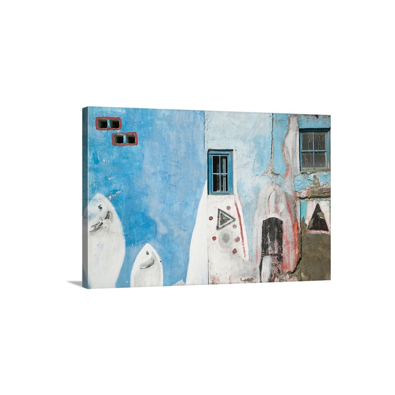 Graffiti On A Wall Muharraq Island Muharraq Manama Bahrain Wall Art - Canvas - Gallery Wrap