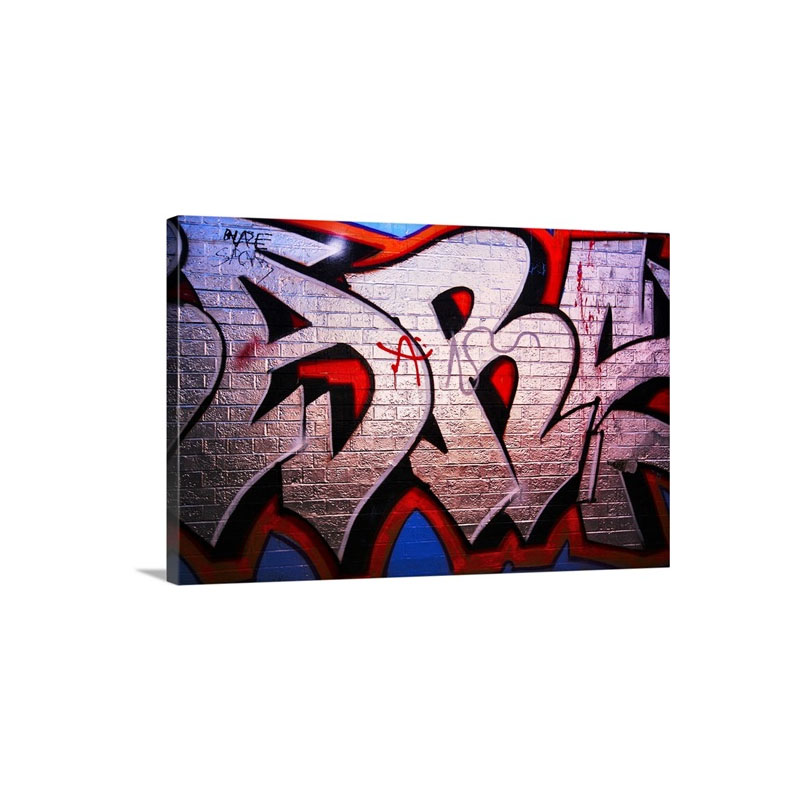 Graffiti Tag On Brick Wall Wall Art - Canvas - Gallery Wrap