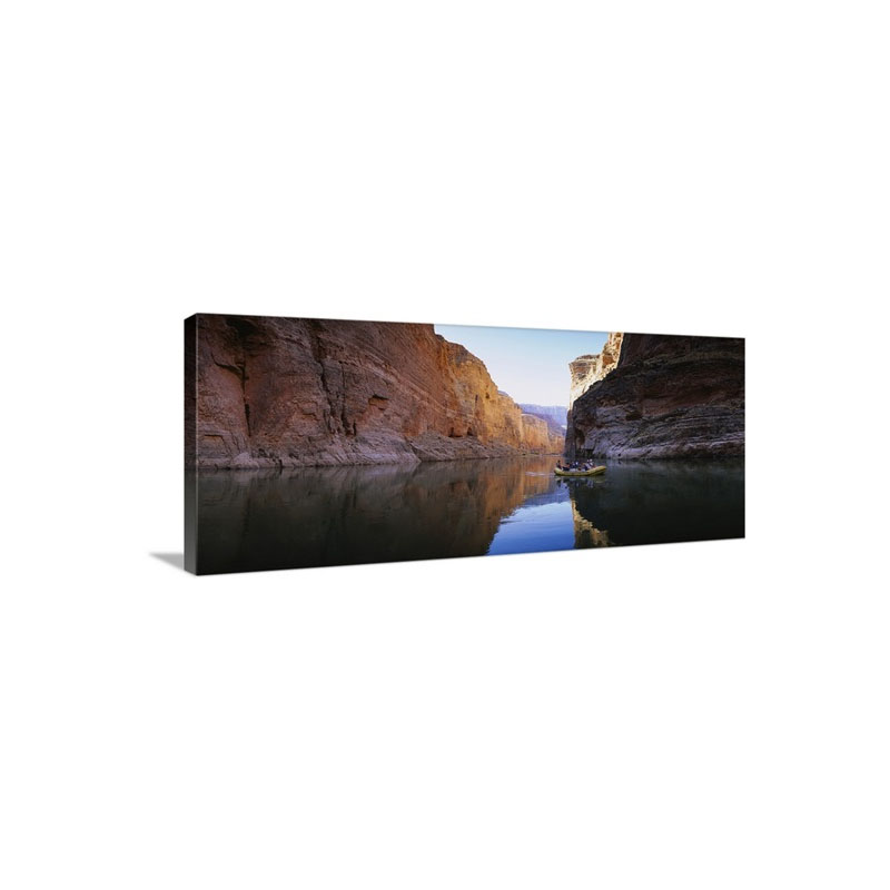 Group Of People Rowing An Inflatable Raft In A River Colorado River Grand Canyon National Park Arizona Wall Art - Canvas - Gallery Wrap