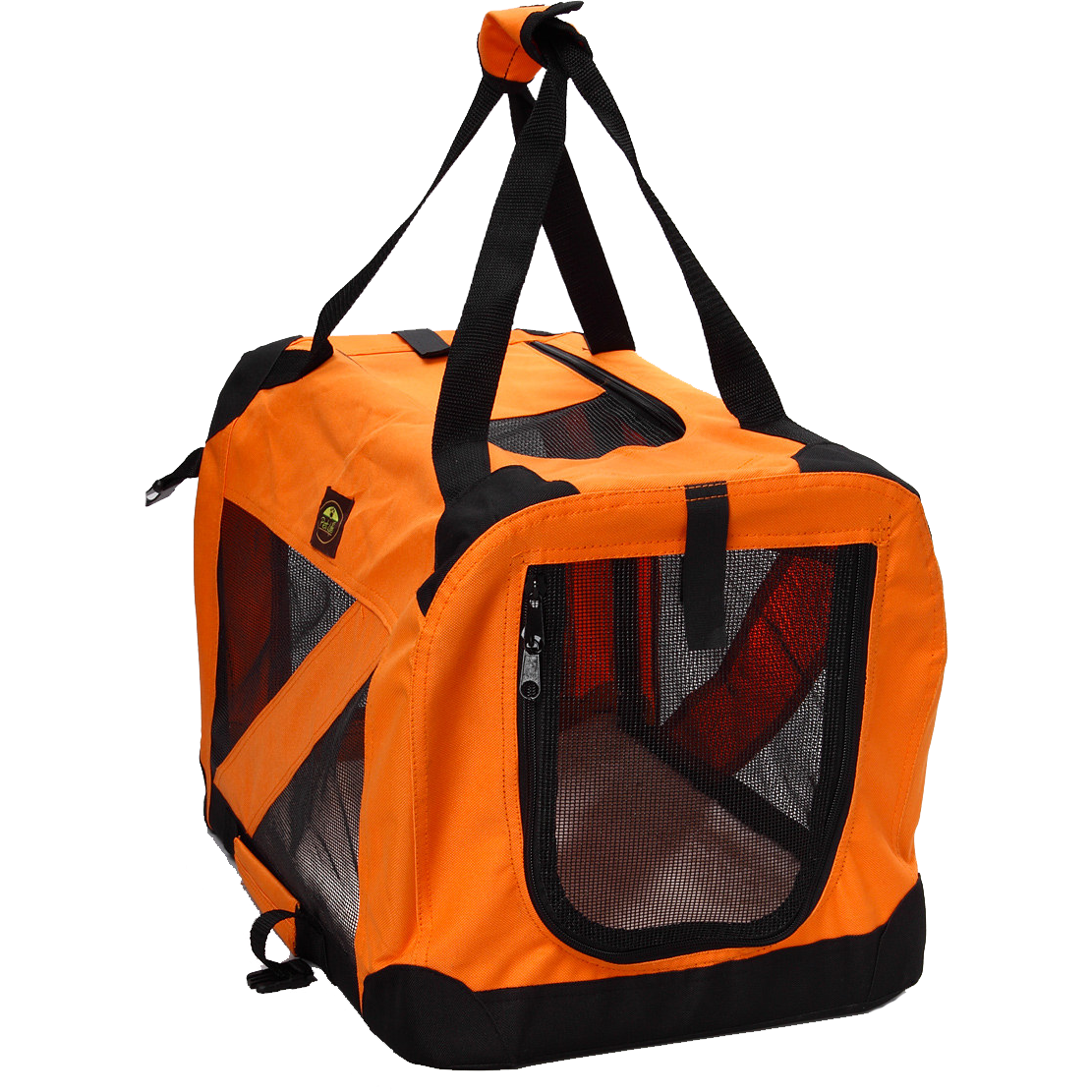 Folding Zippered 360° Vista View House Pet Crate - Orange