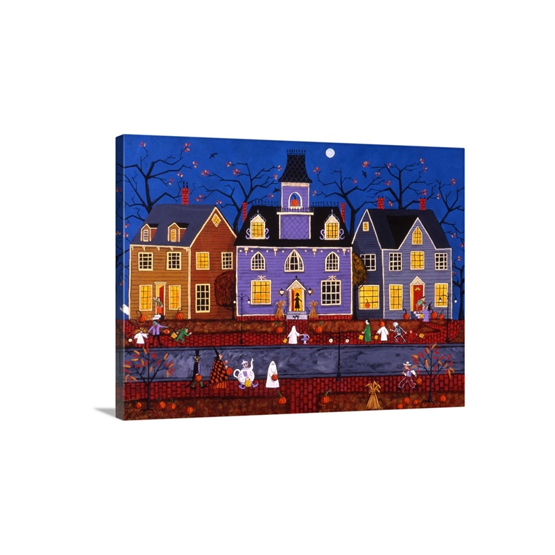 Halloween In Pleasantville Wall Art - Canvas - Gallery Wrap