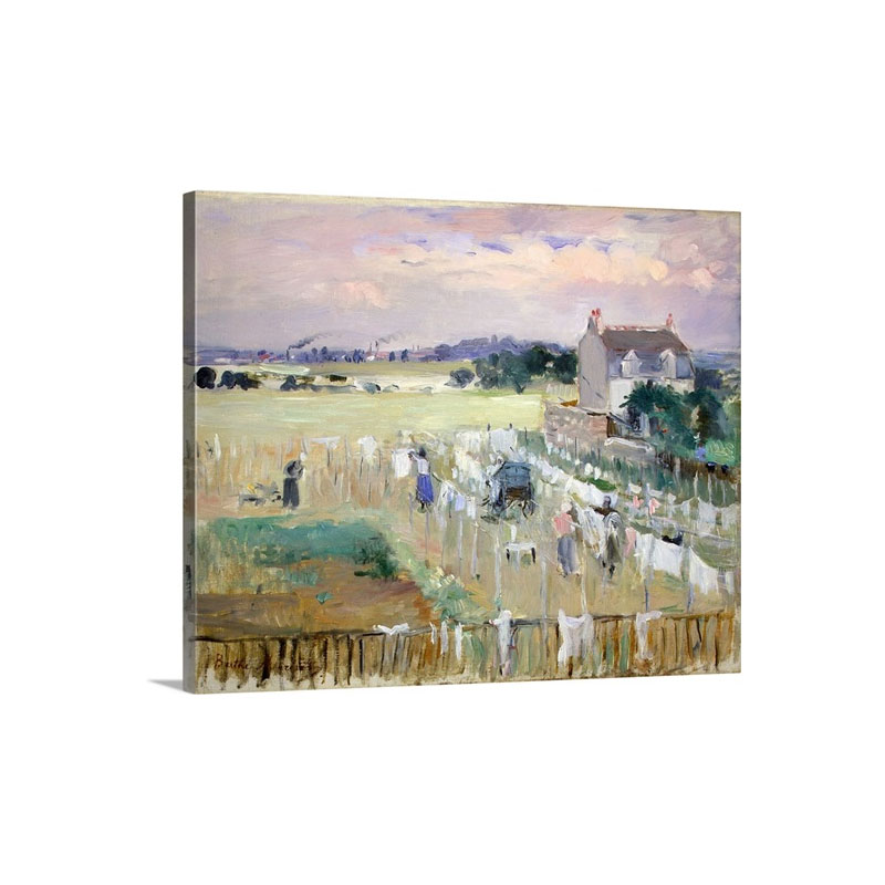 Hanging The Laundry Out To Dry By Berthe Morisot Wall Art - Canvas - Gallery Wrap