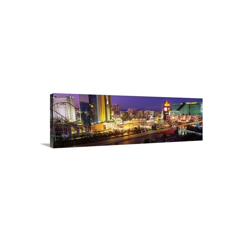 High Angle View Of A City Las Vegas Nevada Wall Art - Canvas - Gallery Wrap