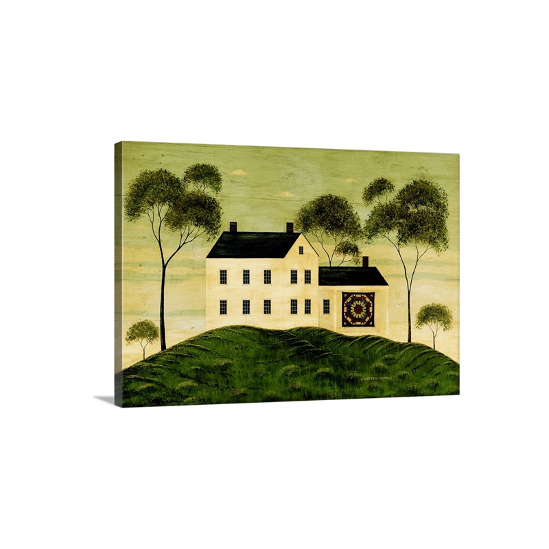 House Quilt Wall Art - Canvas - Gallery Wrap