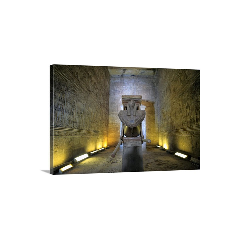 Interior Of The Sanctuary Horus Temple 3Rd Century BC Edfu Egypt Wall Art - Canvas - Gallery Wrap