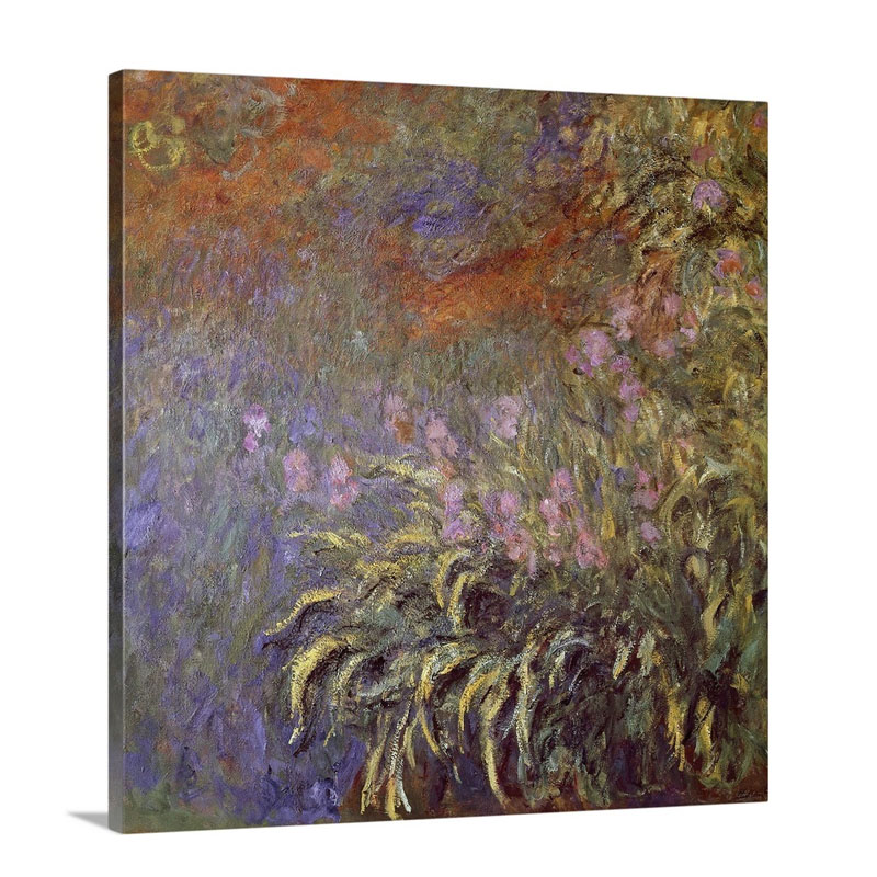 Irises In A Pond Wall Art - Canvas - Gallery Wrap