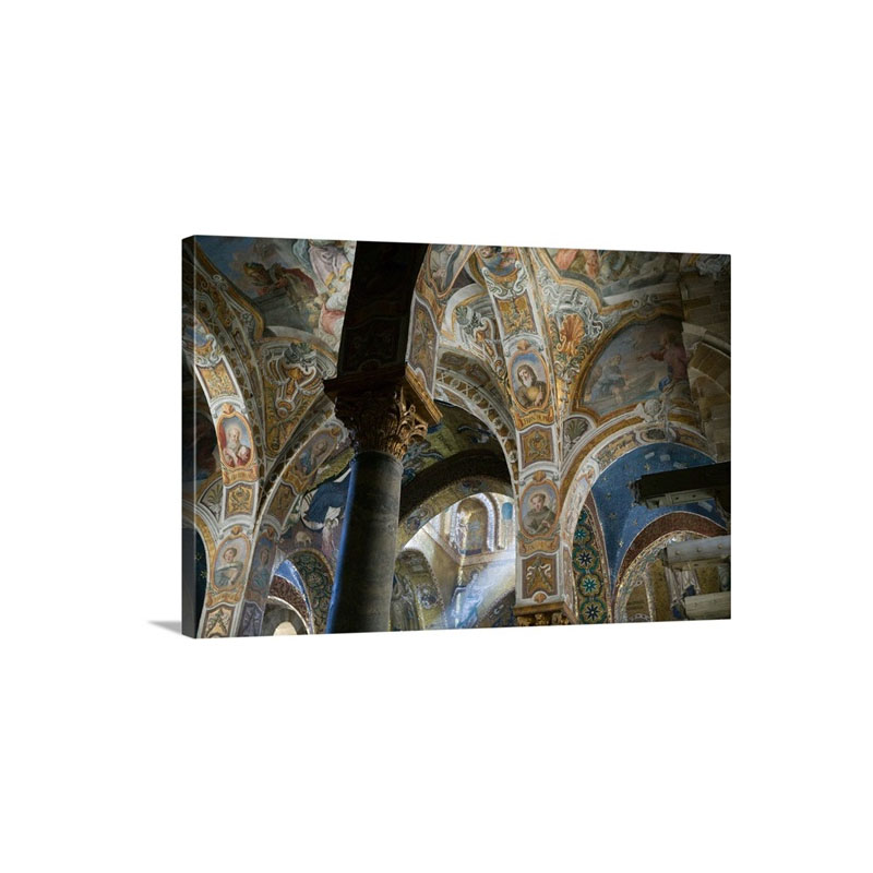 Italy Sicily Palermo La Martorana Church Mosaics Wall Art - Canvas - Gallery Wrap