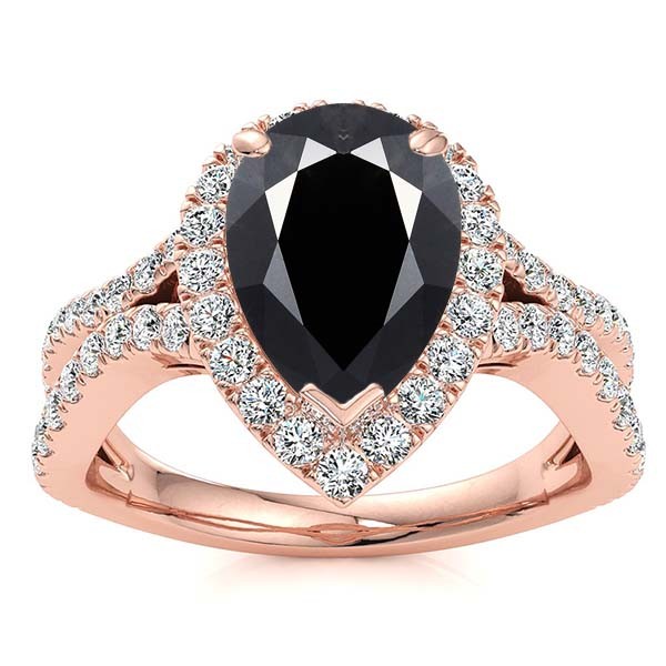 Jasmine Black Diamond - Rose Gold
