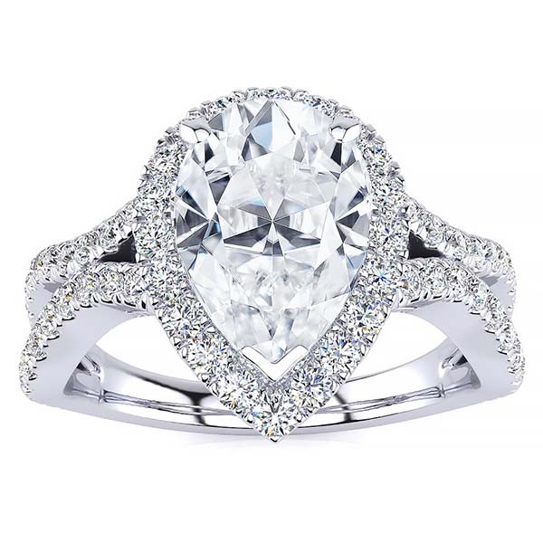 Jasmine Moissanite Ring - White Gold