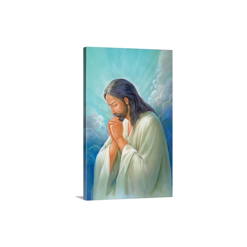 Jesus Praying Wall Art - Canvas - Gallery Wrap