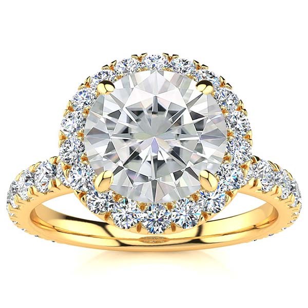 Kate Moissanite Ring - Yellow Gold