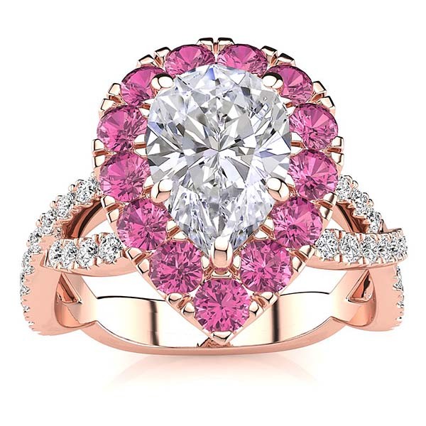 Kesha Moissanite Ring - Rose Gold
