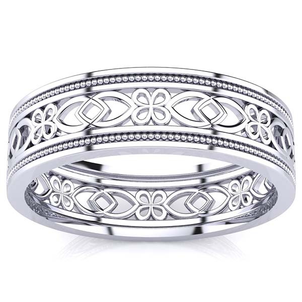 Lightweight Celtic Ring - White Gold