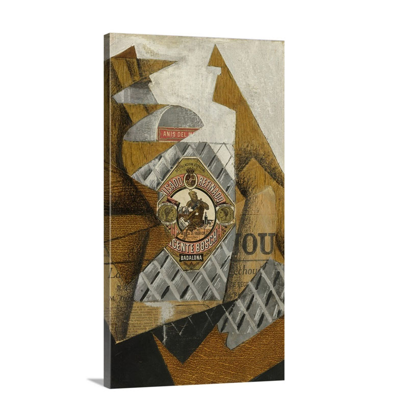La Bouteille D'Anis The Bottle Of Ane Del Mono By Juan Gris Wall Art - Canvas - Gallery Wrap