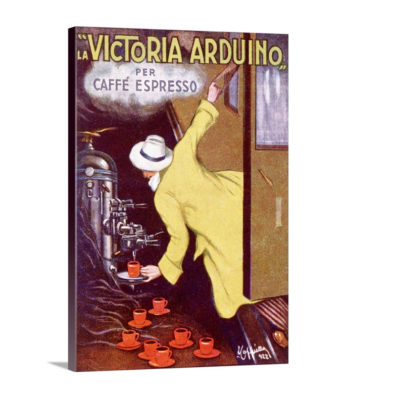 La Victoria Arduino Per Caffe Espresso Vintage Poster By Leonetto Cappiello Wall Art - Canvas - Gallery Wrap