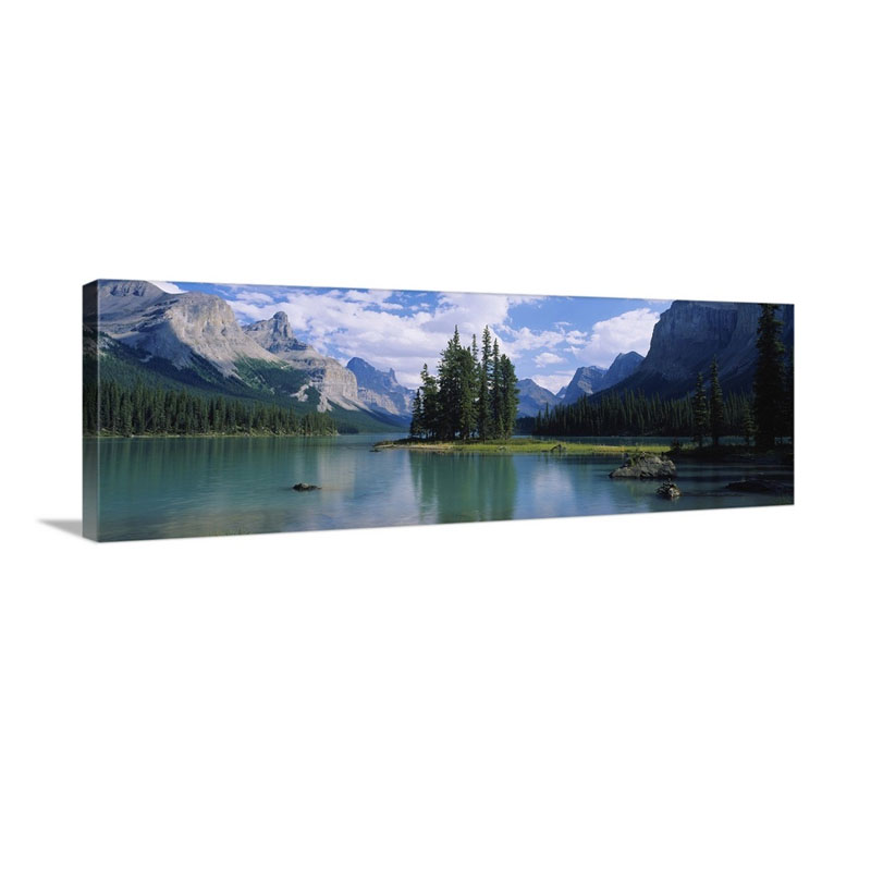 Lake Surrounded By Mountains Banff National Park Alberta Canada Wall Art - Canvas - Gallery Wrap