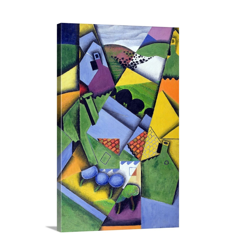 Landscape And Houses At Ceret 1913 Wall Art - Canvas - Gallery Wrap