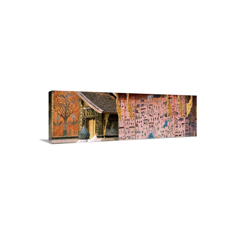 Laos Luang Prabang Wat Xien Thong Mosaic Wall Art - Canvas - Gallery Wrap