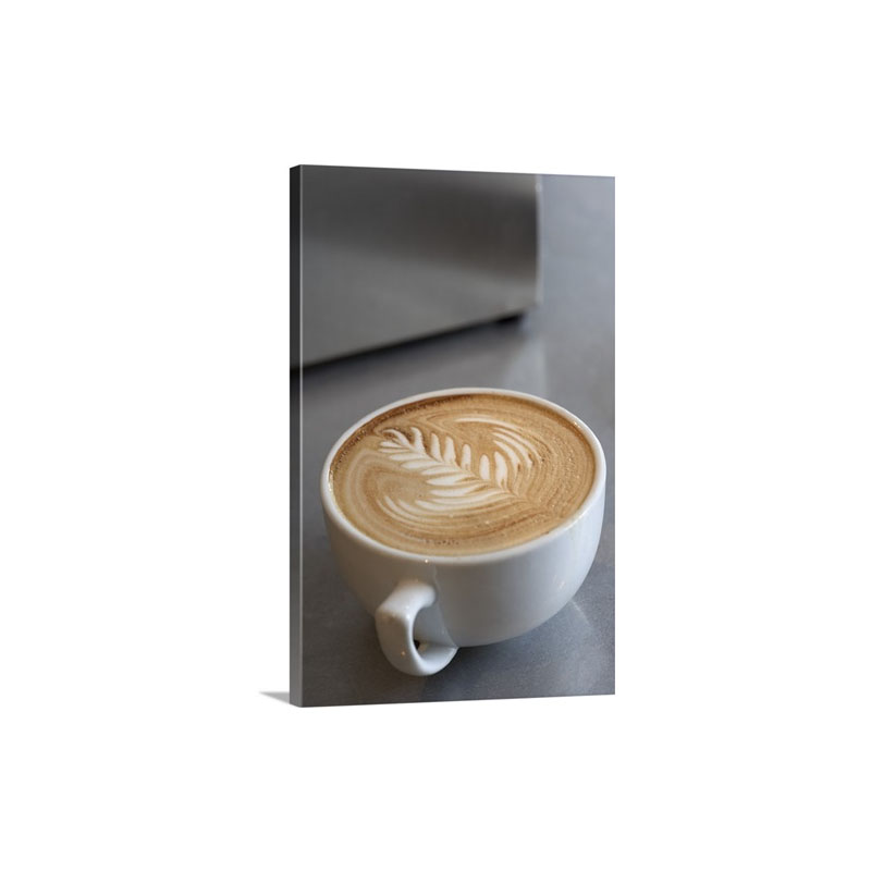 Latte With Designs In Foam Wall Art - Canvas - Gallery Wrap
