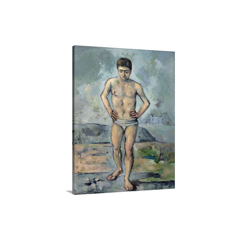 Le Grand Baigneur The Large Bather By Paul Cezanne Wall Art - Canvas - Gallery Wrap