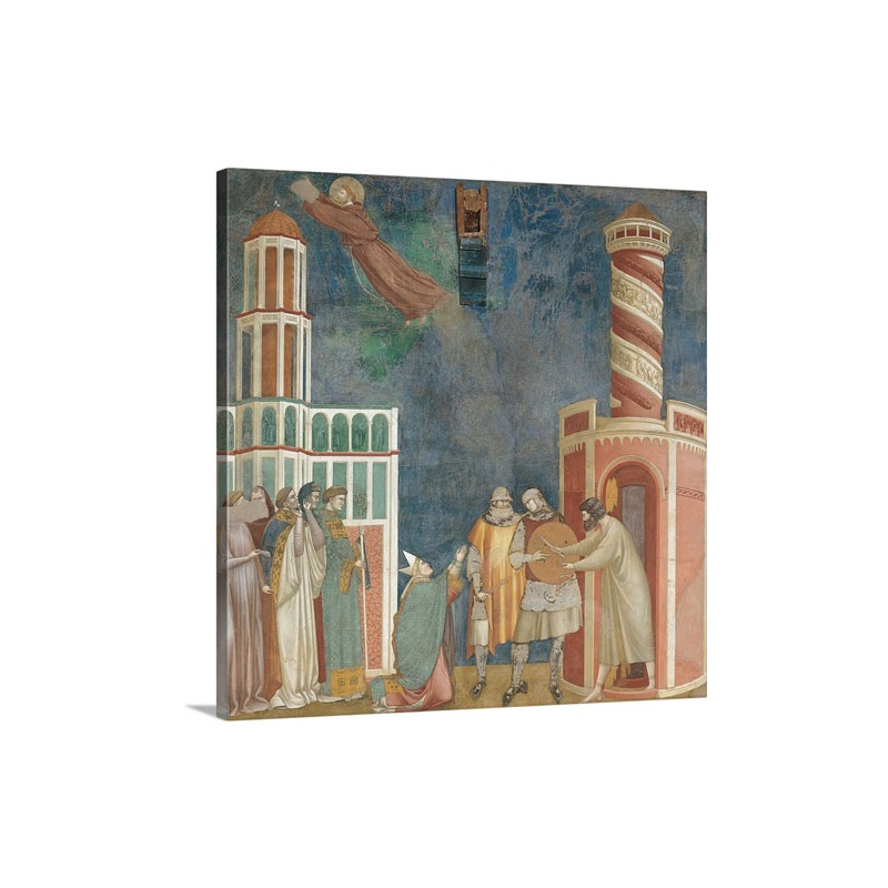Liberation From Prison Of Pietro Of Assisi The Heretic By Giotto 1300 Wall Art - Canvas - Gsallery Wrap