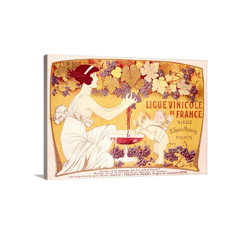 Ligue Vinicole De France Vintage Poster By Manuel Orazi Wall Art - Canvas - Gallery Wrap