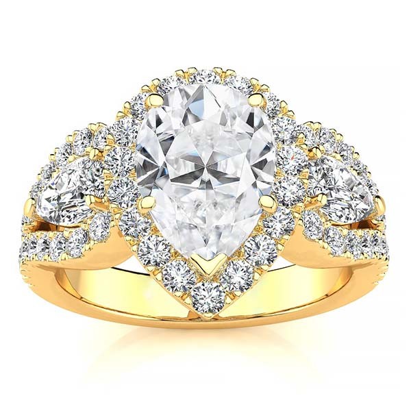 Lisa Moissanite Ring - Yellow Gold