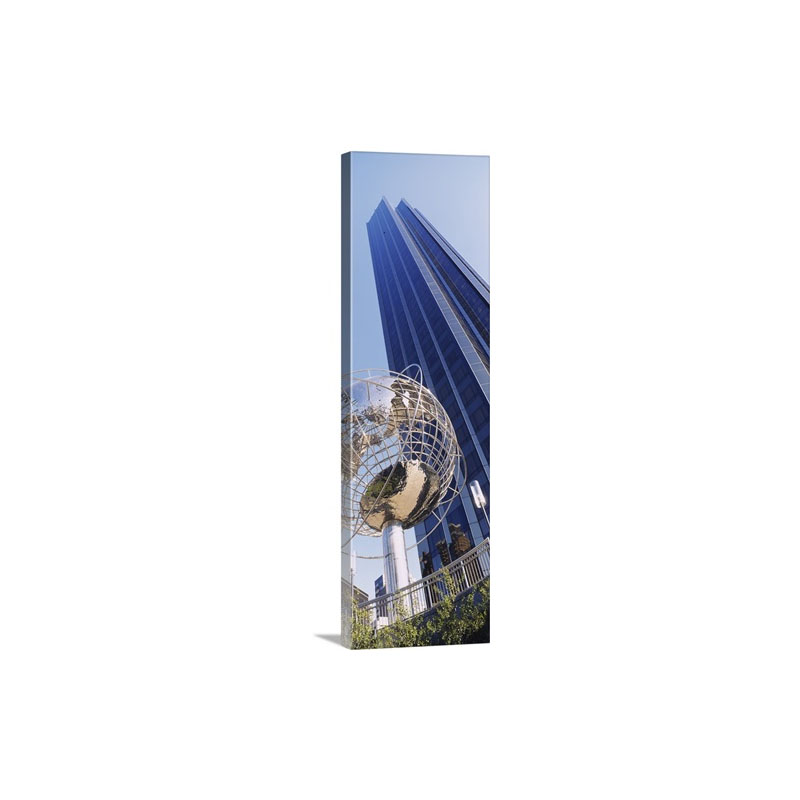 Low Angle View Of A Globe Sculpture Near A Skyscraper Trump Tower New York City Wall Art - Canvas - Gallery Wrap