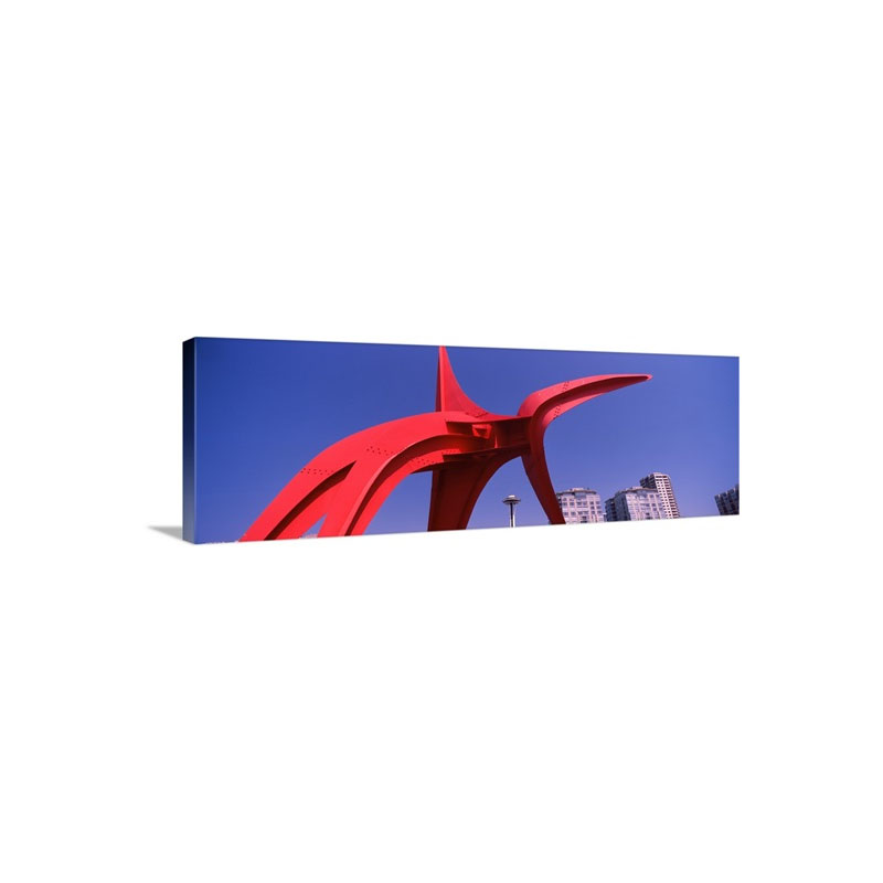 Low Angle View Of A Sculpture Olympic Sculpture Park Seattle Art Museum Seattle King County Washington State Wall Art - Canvas - Gallery Wrap