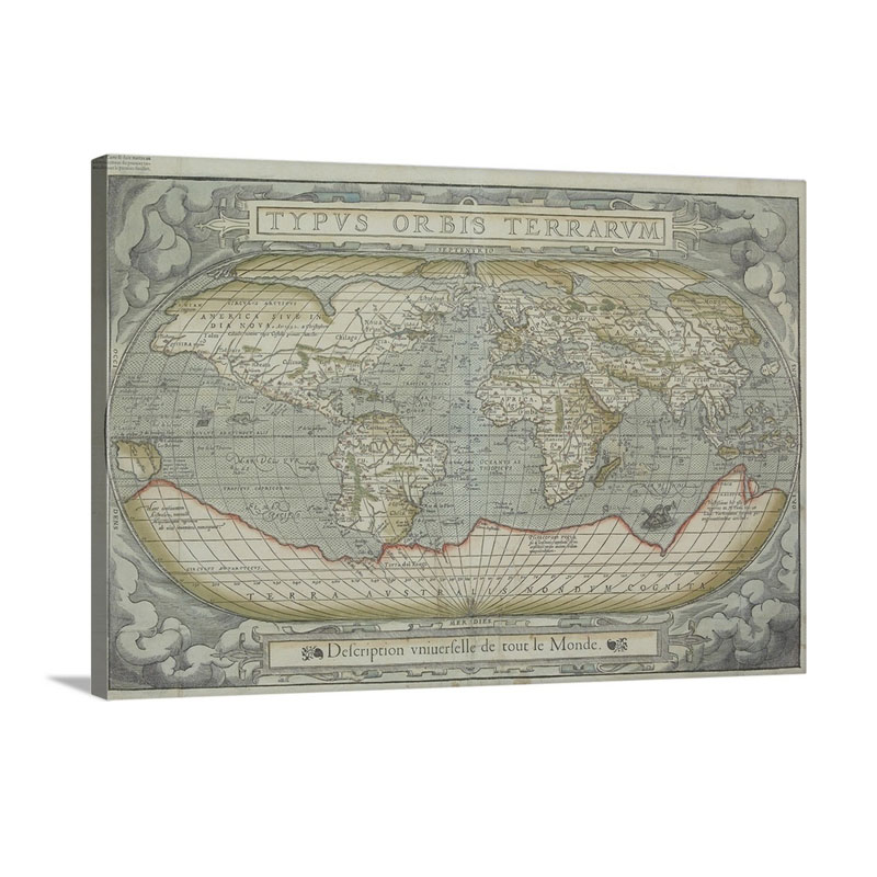 Map Of The World Wall Art - Canvas - Gallery Wrap