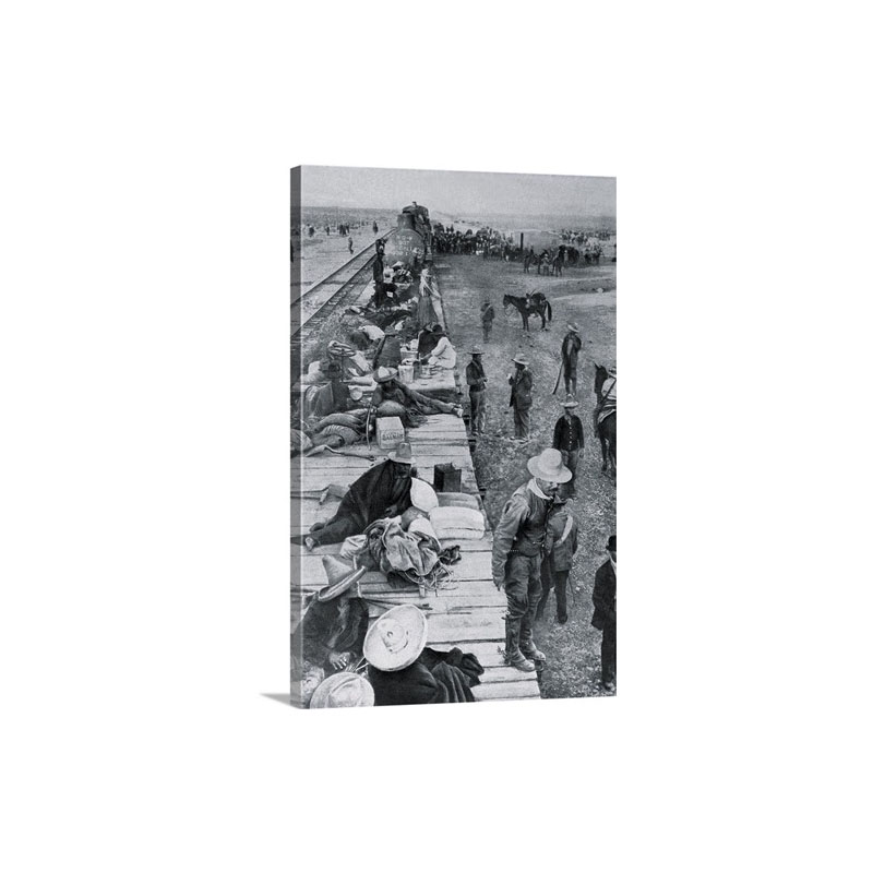 Mexican Revolution 1910 19 Train With Wounded Revolutionary Fighters Wall Art - Canvas - Gallery Wrap