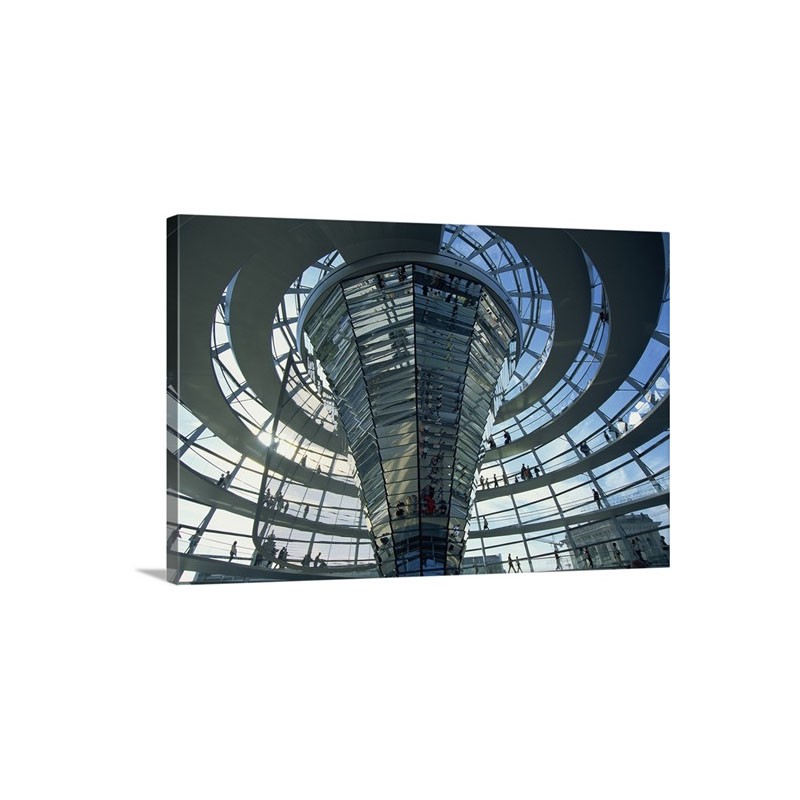 Modern Glass Building Reichstag Berlin Germany Europe Wall Art - Canvas - Gallery Wrap