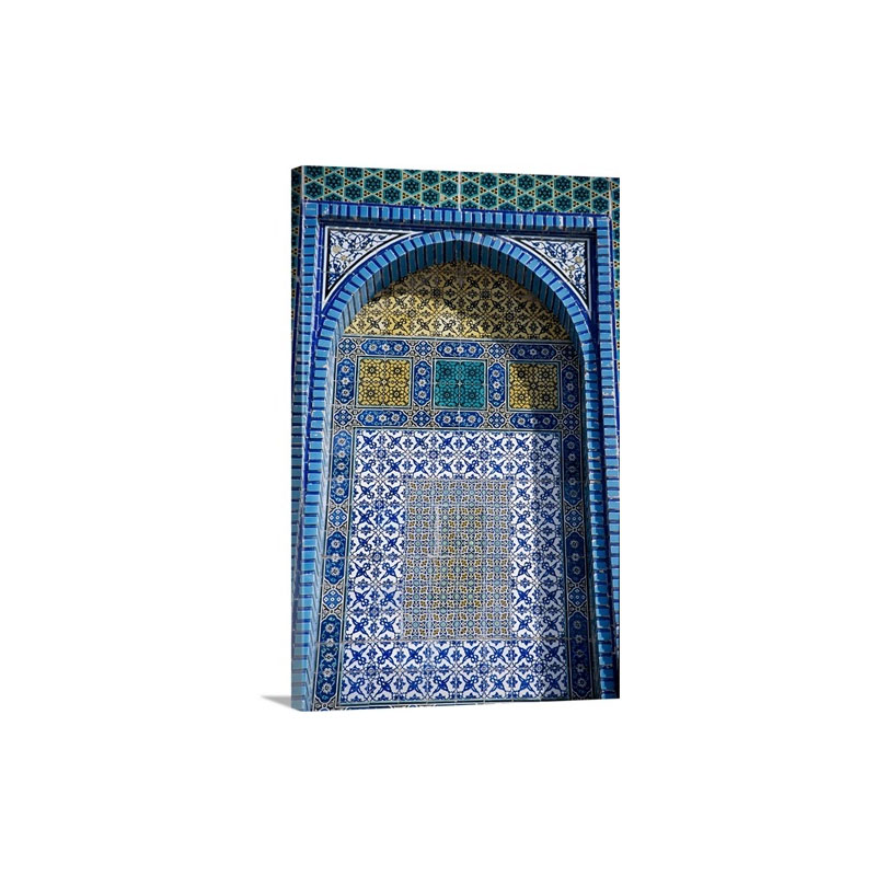 Mosaic Arch At Dome Of The Rock Jerusalem Israel Wall Art - Canvas - Gallery Wrap