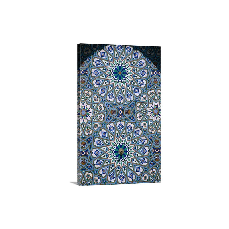 Mosaic Detail Of Hassan I I Mosque Casablanca Morocco Wall Art - Canvas - Gallery Wrap