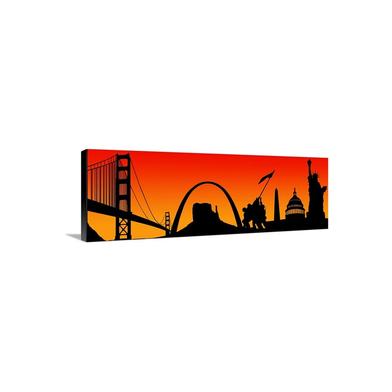 Mouments Of The USA Wall Art - Canvas - Gallery Wrap