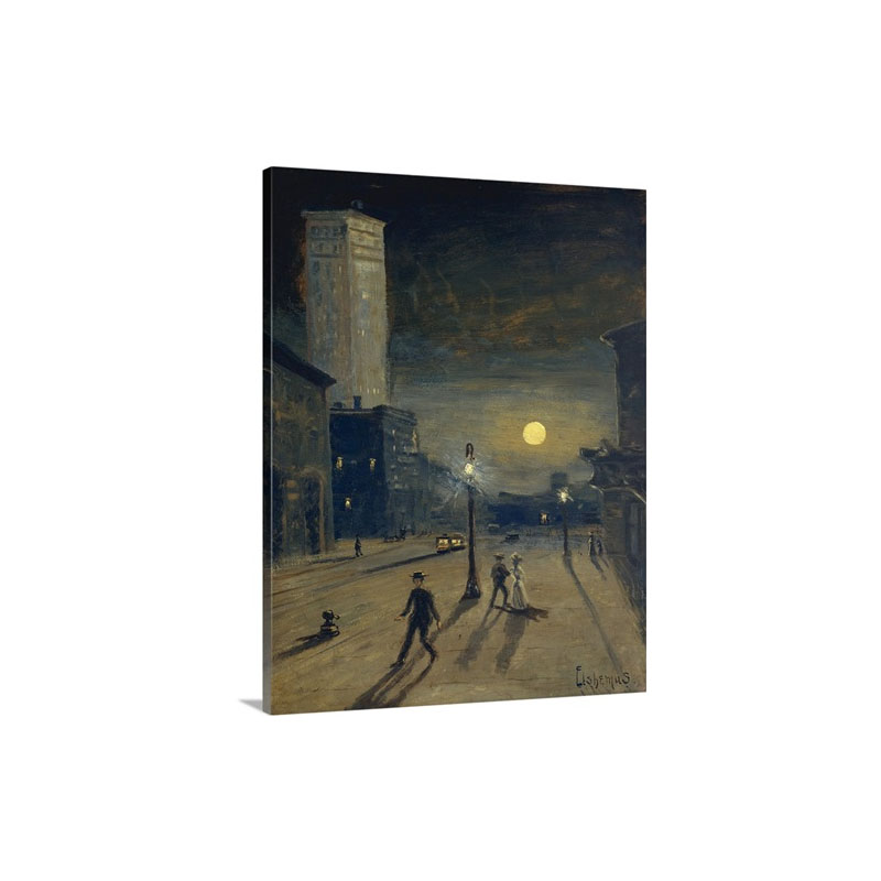 New York At Night By Louis Michel Eilshemius Wall Art - Canvas - Gallery Wrap