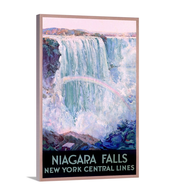 Niagara Falls New York Central Lines Vintage Poster By Frederic Madan Wall Art - Canvas - Gallery Wrap