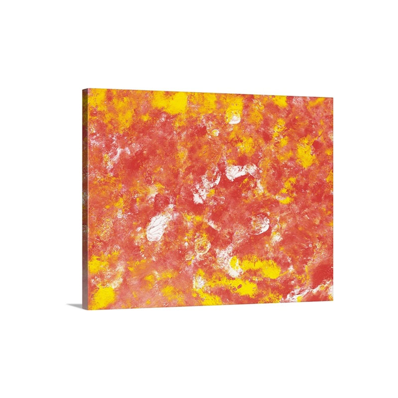 Oil Painting In Yellow Red And Orange Colors Front View Wall Art - Canvas - Gallery Wrap