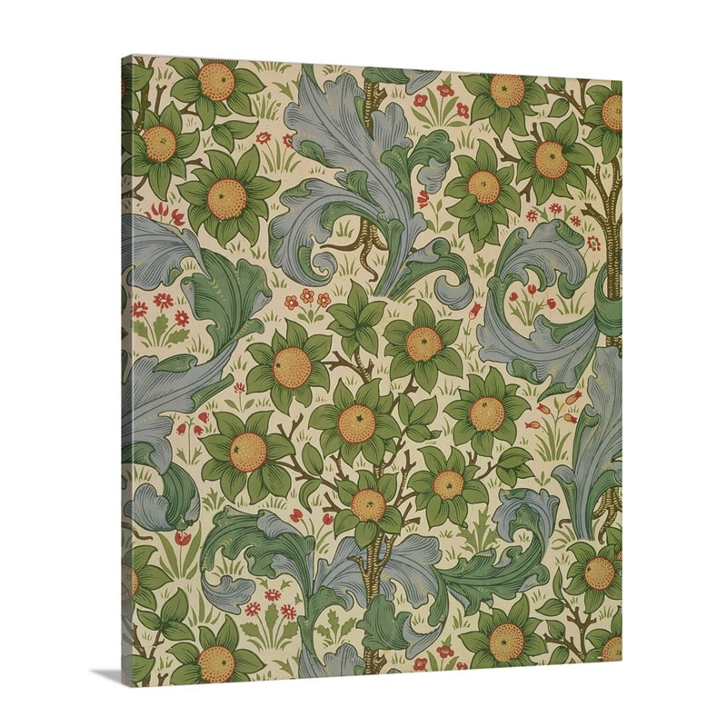 Orchard Wallpaper Designed By John Henry Dearle For Morris And Company 1899 Wall Art - Canvas - Gallery Wrap